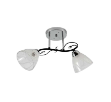 Потолочный светильник ЭкономСвет 12261/2CR+BK WT+CL