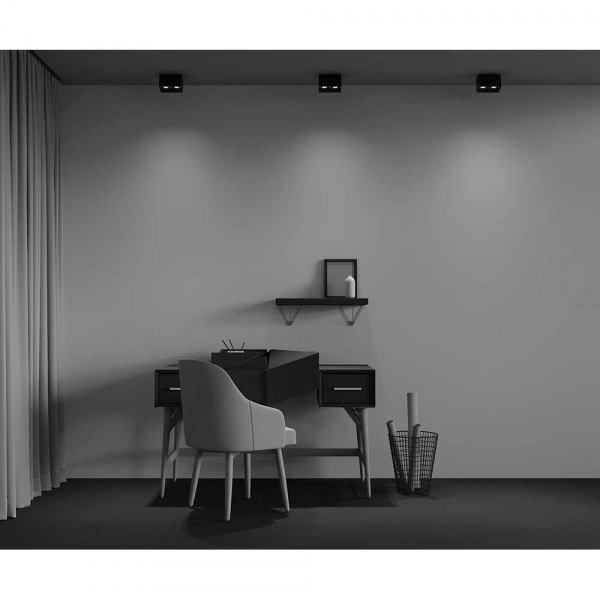 Потолочный светодиодный светильник Maytoni Technical Alfa Led C065CL-02-L12W3K-B Потолочный светодиодный светильник Maytoni Technical Alfa Led C065CL-02-L12W3K-B
