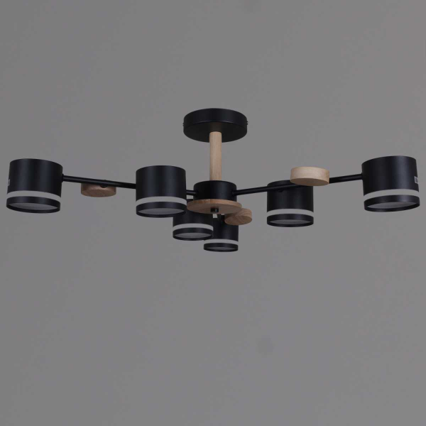 Люстра Reluce 68730-0.3-06 GX53 BK+WOOD