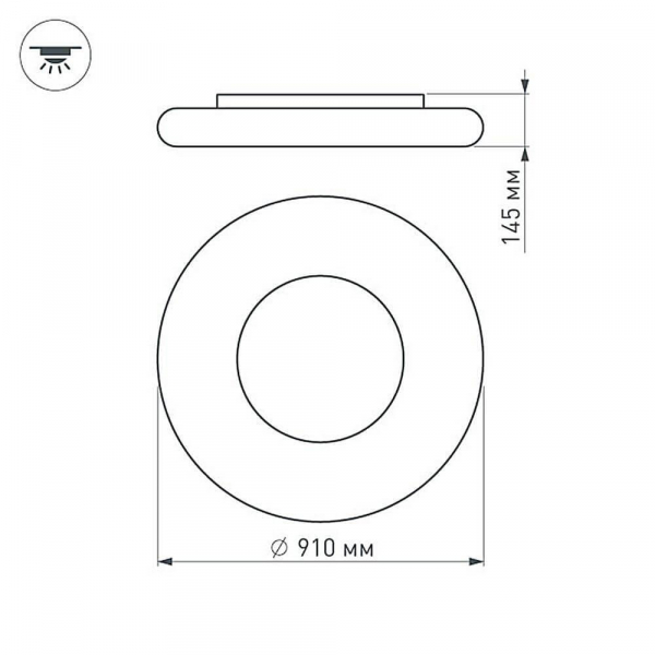 Потолочный светодиодный светильник Arlight Alt-Tor-BB910SW-120W Day White 022750 Потолочный светодиодный светильник Arlight Alt-Tor-BB910SW-120W Day White 022750