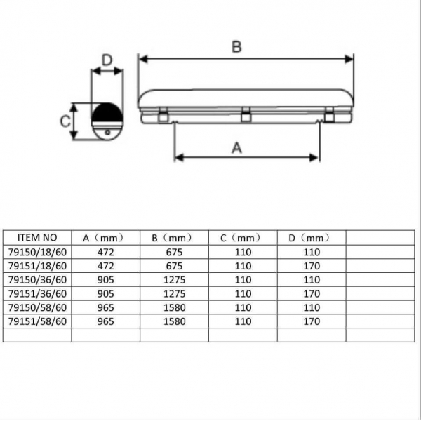 Потолочный светильник Lucide Linea Aqua 79151/18/60 Потолочный светильник Lucide Linea Aqua 79151/18/60