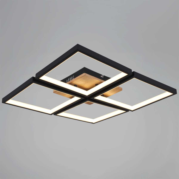 Потолочный светильник Reluce 78560-0.3-04 BK+WOOD