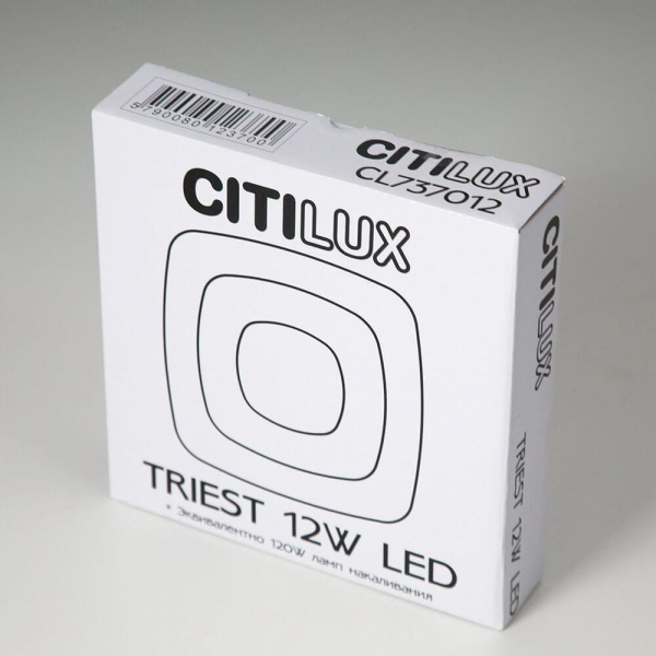 Потолочный светодиодный светильник Citilux Триест CL737B012 Потолочный светодиодный светильник Citilux Триест CL737B012