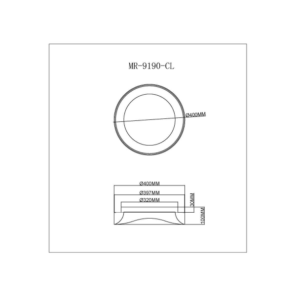 Потолочный светодиодный светильник MyFar Ceiling Diona MR9190-CL Потолочный светодиодный светильник MyFar Ceiling Diona MR9190-CL