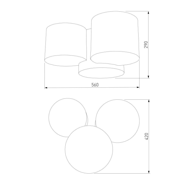 Потолочный светильник TK Lighting 4392 Mona Gray Потолочный светильник TK Lighting 4392 Mona Gray
