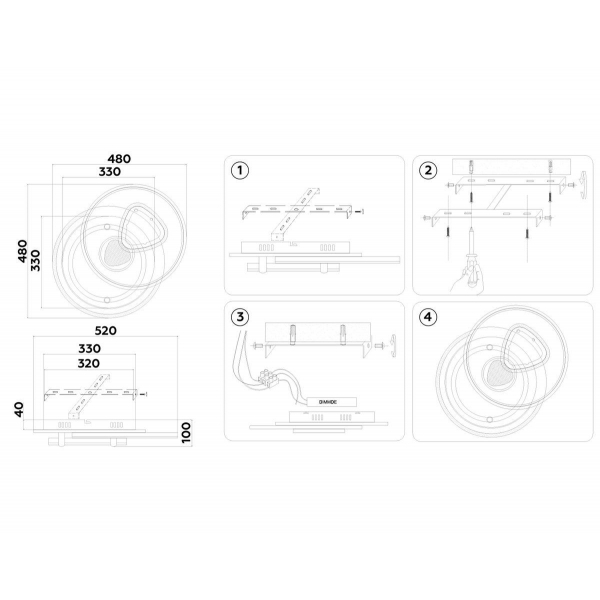 Потолочный светодиодный светильник Ambrella light Comfort LineTech FL5051 Потолочный светодиодный светильник Ambrella light Comfort LineTech FL5051