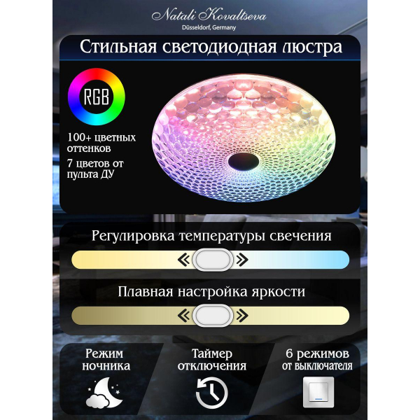 Потолочный светодиодный светильник Natali Kovaltseva Led Lamps 81071 Потолочный светодиодный светильник Natali Kovaltseva Led Lamps 81071
