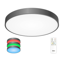 Потолочный светодиодный светильник с пультом ДУ Citilux Купер RGB Черный CL724105G1