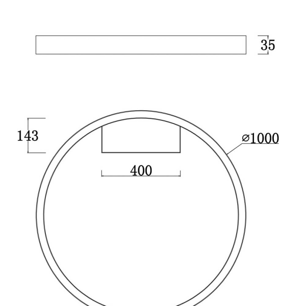 Потолочный светодиодный светильник Maytoni Rim MOD058CL-L65BS4K
