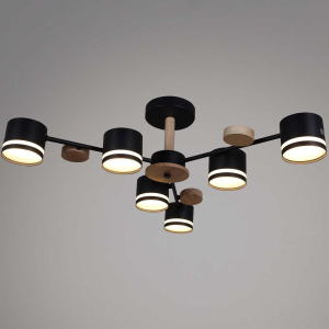 Люстра Reluce 68730-0.3-06 GX53 BK+WOOD