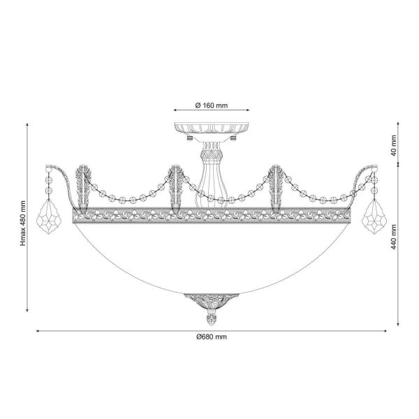 Потолочный светильник Lucia Tucci Barletta 182.10 D720 Antique Потолочный светильник Lucia Tucci Barletta 182.10 D720 Antique