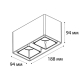 Потолочный светильник Italline FASHION FX2 black + FASHION FXR gold - 2шт.
