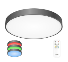 Потолочный светодиодный светильник с пультом ДУ Citilux Купер RGB Черный CL724105G1
