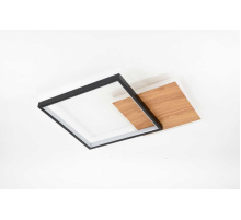 Светильник потолочный светодиодный ЭРА Модерн Ferre CLL-1-60-RC BK+Wood с ДУ 3K-6,5К черный-дерево Б0069758