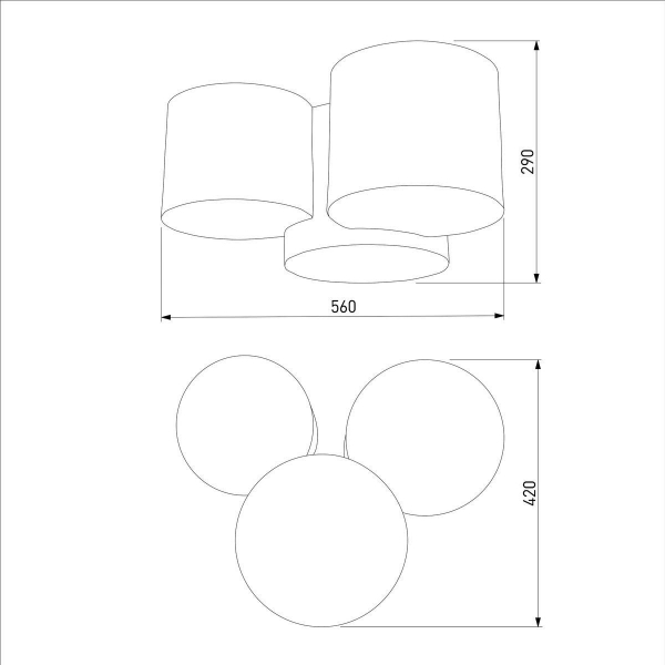 Потолочный светильник TK Lighting 4392 Mona Gray Потолочный светильник TK Lighting 4392 Mona Gray