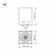 Потолочный светодиодный светильник Arlight SP-Cubus-S100x100WH-11W Warm White 40deg 020386