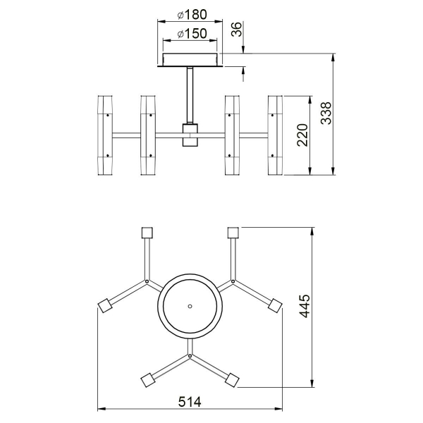 Потолочный светильник Vele Luce Niami VL7142L12 Потолочный светильник Vele Luce Niami VL7142L12