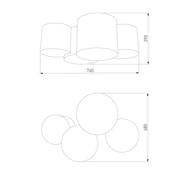 Потолочный светильник TK Lighting 3276 Mona Kids Потолочный светильник TK Lighting 3276 Mona Kids