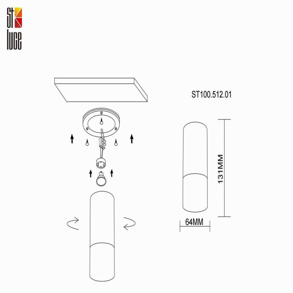 Потолочный светильник ST Luce ST100.512.01 Потолочный светильник ST Luce ST100.512.01