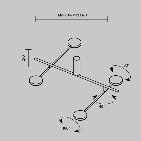 Потолочный светильник Maytoni Fad MOD070CL-L30B3K