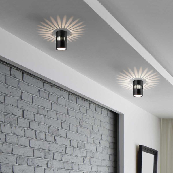 Потолочный светодиодный светильник Elektrostandard DLS026 7W 4200К черный a052837