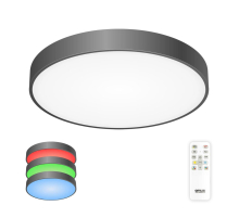 Потолочный светодиодный светильник с пультом ДУ Citilux Купер RGB Черный CL72495G1