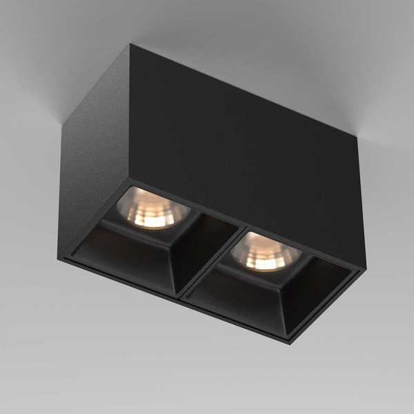 Потолочный светодиодный светильник Maytoni Technical Alfa Led C065CL-02-L12W3K-B Потолочный светодиодный светильник Maytoni Technical Alfa Led C065CL-02-L12W3K-B