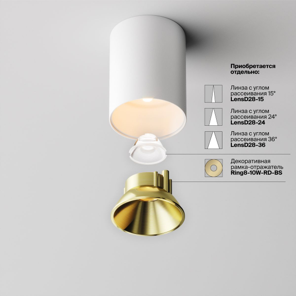 Потолочный светодиодный светильник Maytoni Technical Ceiling Alfa LED C064CL-8W2.7K-RD-WB Потолочный светодиодный светильник Maytoni Technical Ceiling Alfa LED C064CL-8W2.7K-RD-WB