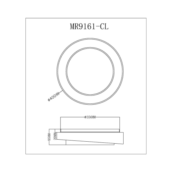 Потолочный светодиодный светильник MyFar Ceiling Rhea MR9161-CL Потолочный светодиодный светильник MyFar Ceiling Rhea MR9161-CL