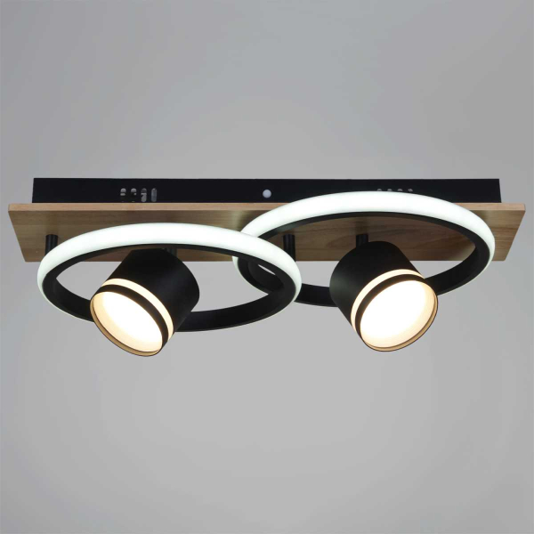 Потолочный светильник Reluce 29560-0.3-2+2 BK+WOOD