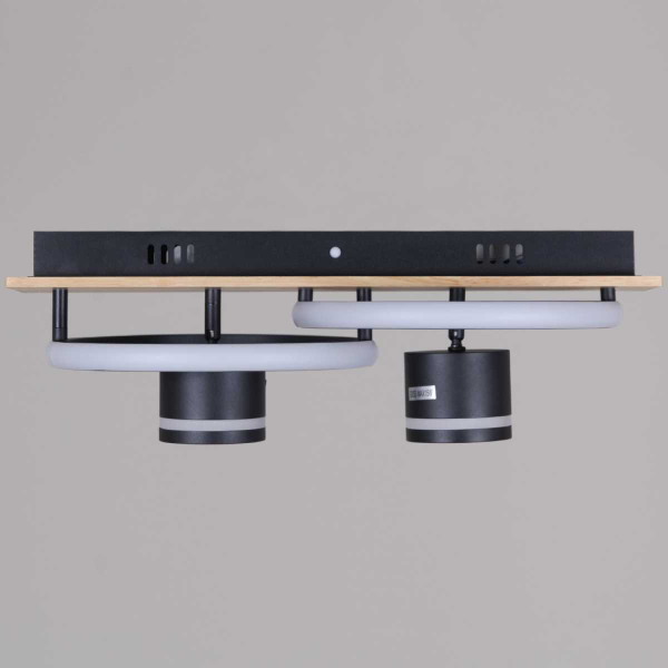 Потолочный светильник Reluce 29560-0.3-2+2 BK+WOOD