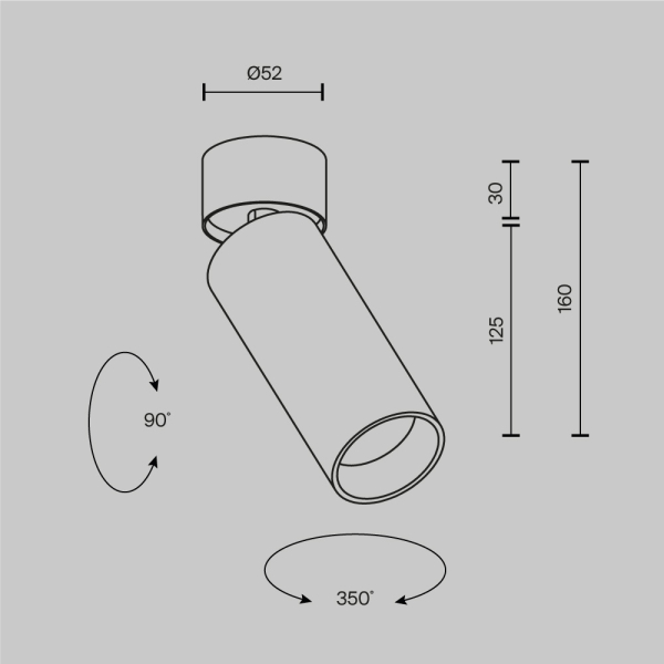 Потолочный светильник Maytoni Technical C055CL-L12W2.7K-SS-B