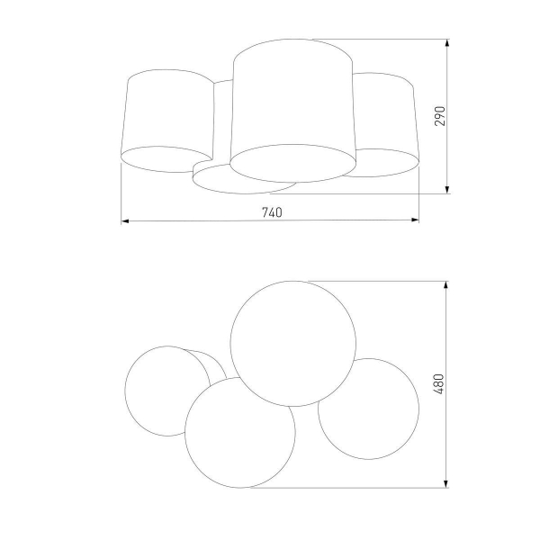 Потолочный светильник TK Lighting 3276 Mona Kids Потолочный светильник TK Lighting 3276 Mona Kids