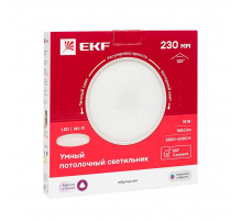 Умный потолочный светильник 230 мм 18W EKF Connect sclwf-230-cct