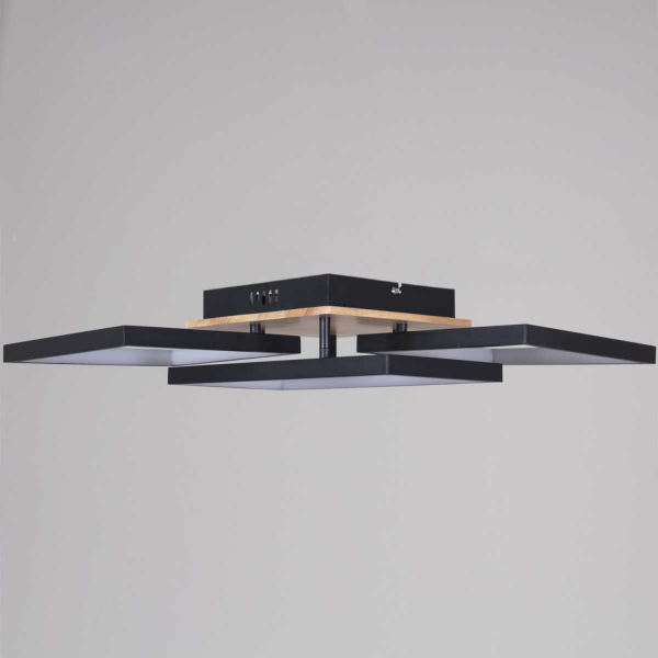 Потолочный светильник Reluce 49560-0.3-03 BK+WOOD