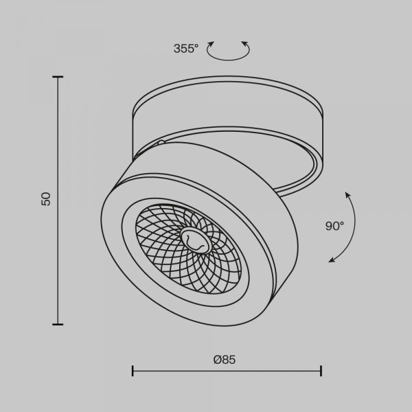 Потолочный светильник Maytoni Technical C022CL-7W3K-B-1 Потолочный светильник Maytoni Technical C022CL-7W3K-B-1