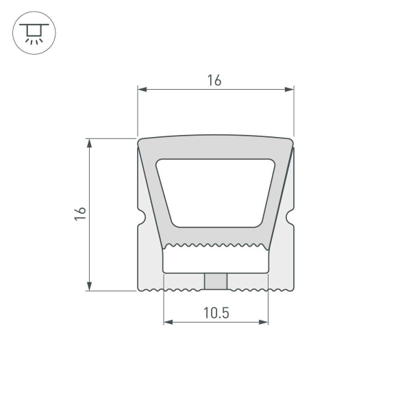 Профиль Arlight WPH-Flex-1616-Top-S11-20m White 041094 Профиль Arlight WPH-Flex-1616-Top-S11-20m White 041094