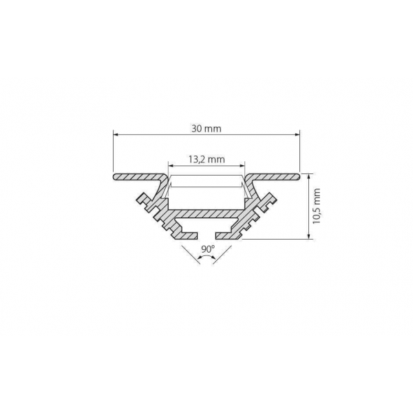 Профиль Arlight PHS-V-2000 ANOD 013212 Профиль Arlight PHS-V-2000 ANOD 013212