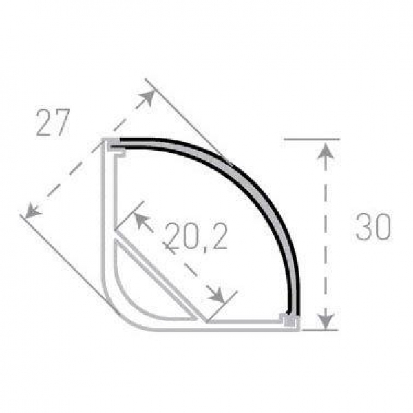 Профиль с рассеивателем SWG SF-3030 001138 Профиль с рассеивателем SWG SF-3030 001138