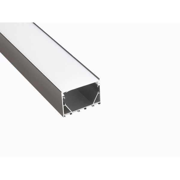Профиль накладной LEDS POWER СПН5035 алюм. черный с призм.рассеивателем 2м 008523