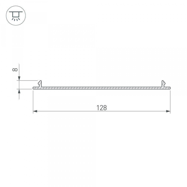 Профиль Arlight-верх TOP-LINIA140-С-2000 ANOD 016985 Профиль Arlight-верх TOP-LINIA140-С-2000 ANOD 016985