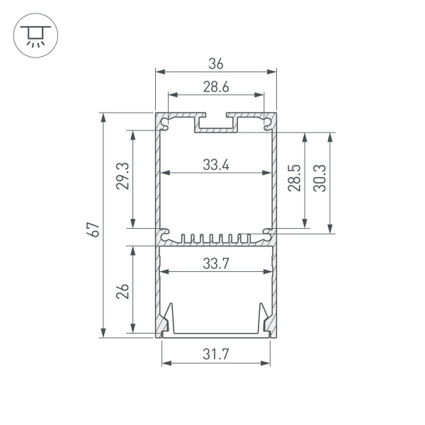 Профиль Arlight Line-S-3667-3000 Black 042903 Профиль Arlight Line-S-3667-3000 Black 042903