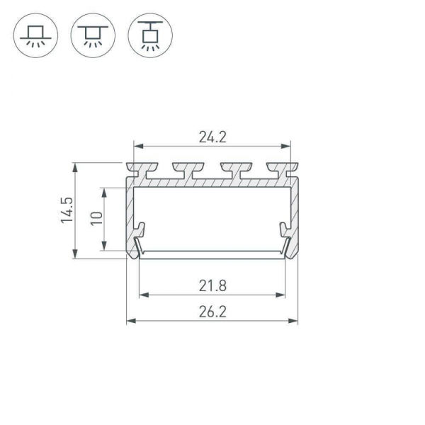 Профиль Arlight PLS-LOCK-H15-2000 ANOD 027737 Профиль Arlight PLS-LOCK-H15-2000 ANOD 027737