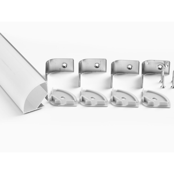 Профиль угловой LEDS POWER СПУ3030 алюм. анод-й с матовым рассеивателем 2м 008349 Профиль угловой LEDS POWER СПУ3030 алюм. анод-й с матовым рассеивателем 2м 008349