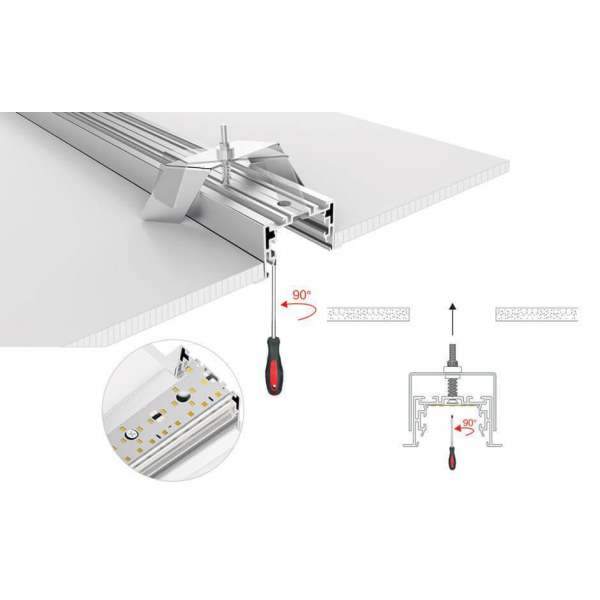 Профиль с рассеивателем Arlight S2-LINIA55-F-2500 ANOD+OPAL 021176 Профиль с рассеивателем Arlight S2-LINIA55-F-2500 ANOD+OPAL 021176