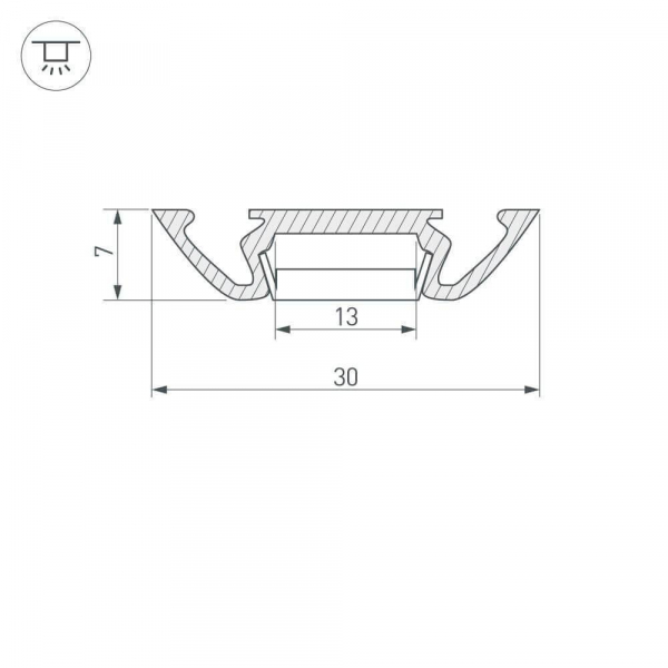 Профиль Arlight PHS-A-2000 ANOD 013215 Профиль Arlight PHS-A-2000 ANOD 013215
