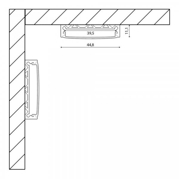 Профиль с рассеивателем SWG SF-4411 001137 Профиль с рассеивателем SWG SF-4411 001137