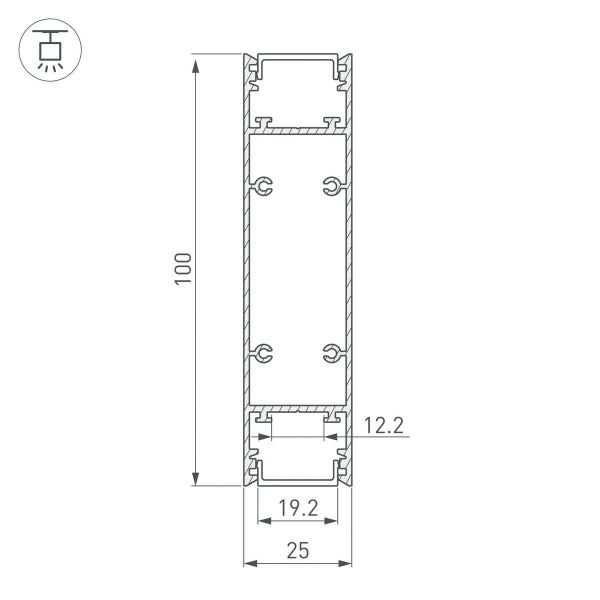 Профиль Arlight SL-LINE-25100-DUAL-2500 WHITE 043112 Профиль Arlight SL-LINE-25100-DUAL-2500 WHITE 043112