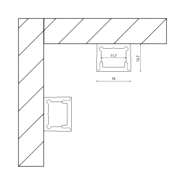 Профиль DesignLed LS.1613-W-R 010364 Профиль DesignLed LS.1613-W-R 010364