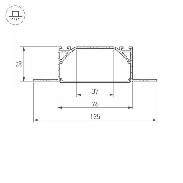 Профиль Arlight ARH-LINIA72-FANTOM-2000 ANOD 025025 Профиль Arlight ARH-LINIA72-FANTOM-2000 ANOD 025025